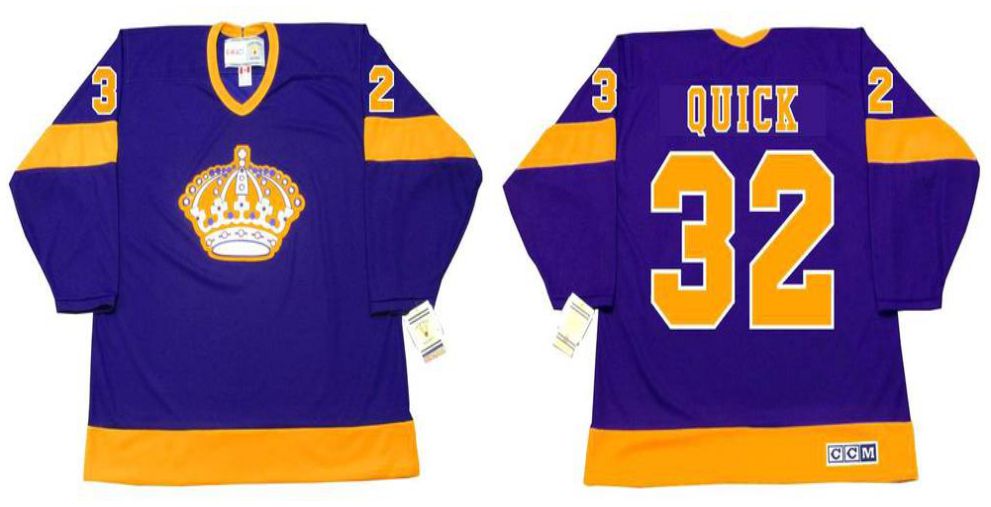 2019 Men Los Angeles Kings 32 Quick Purple CCM NHL jerseys